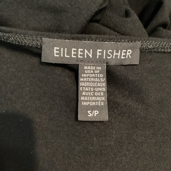 Eileen Fisher Black Stretch Viscose Long Sleeve Shift Dress S - Picture 6 of 7